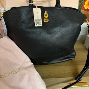 Coccinelle Black Leather Tote Bag